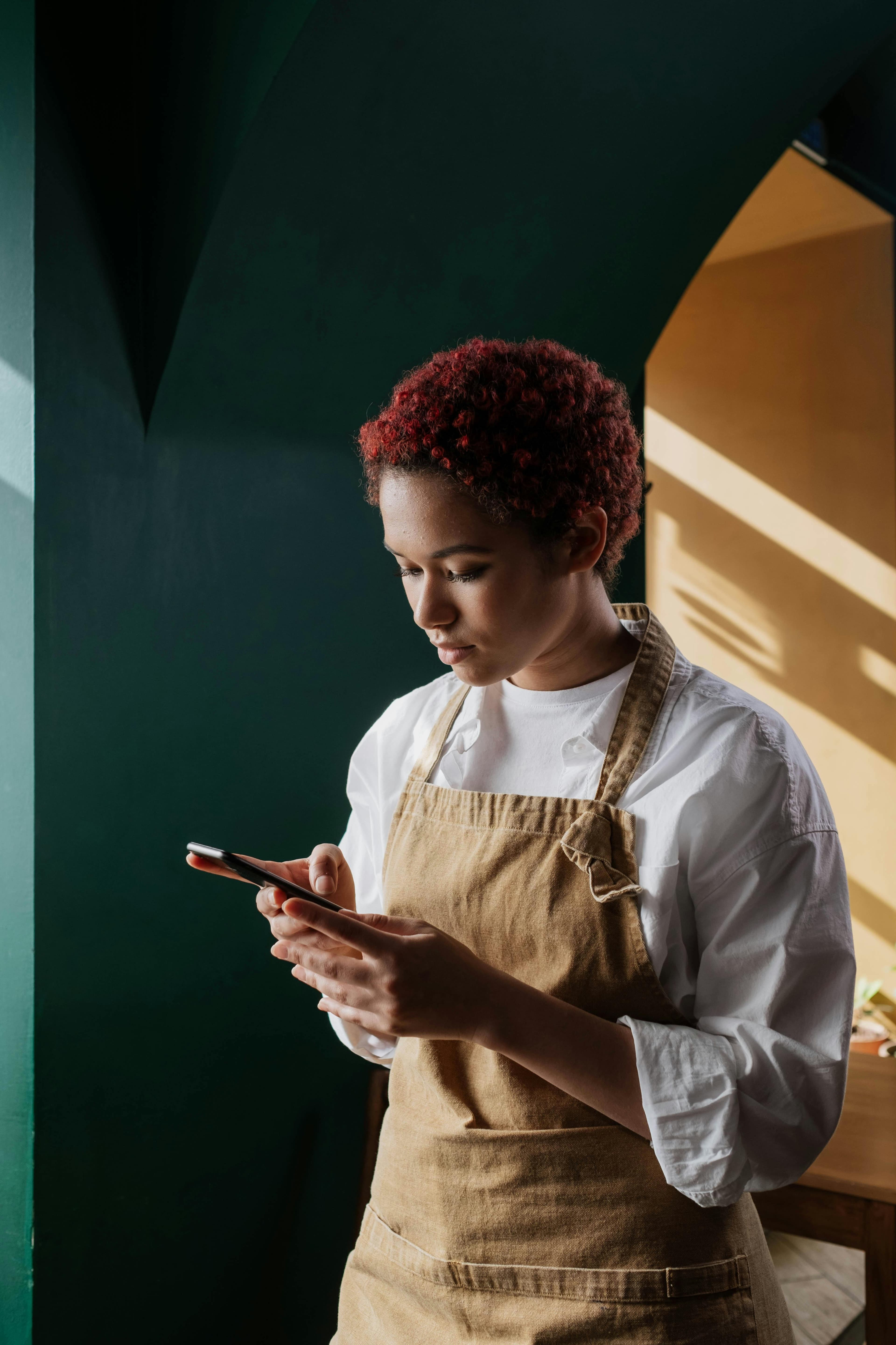 Business owner checking their Protaja queue